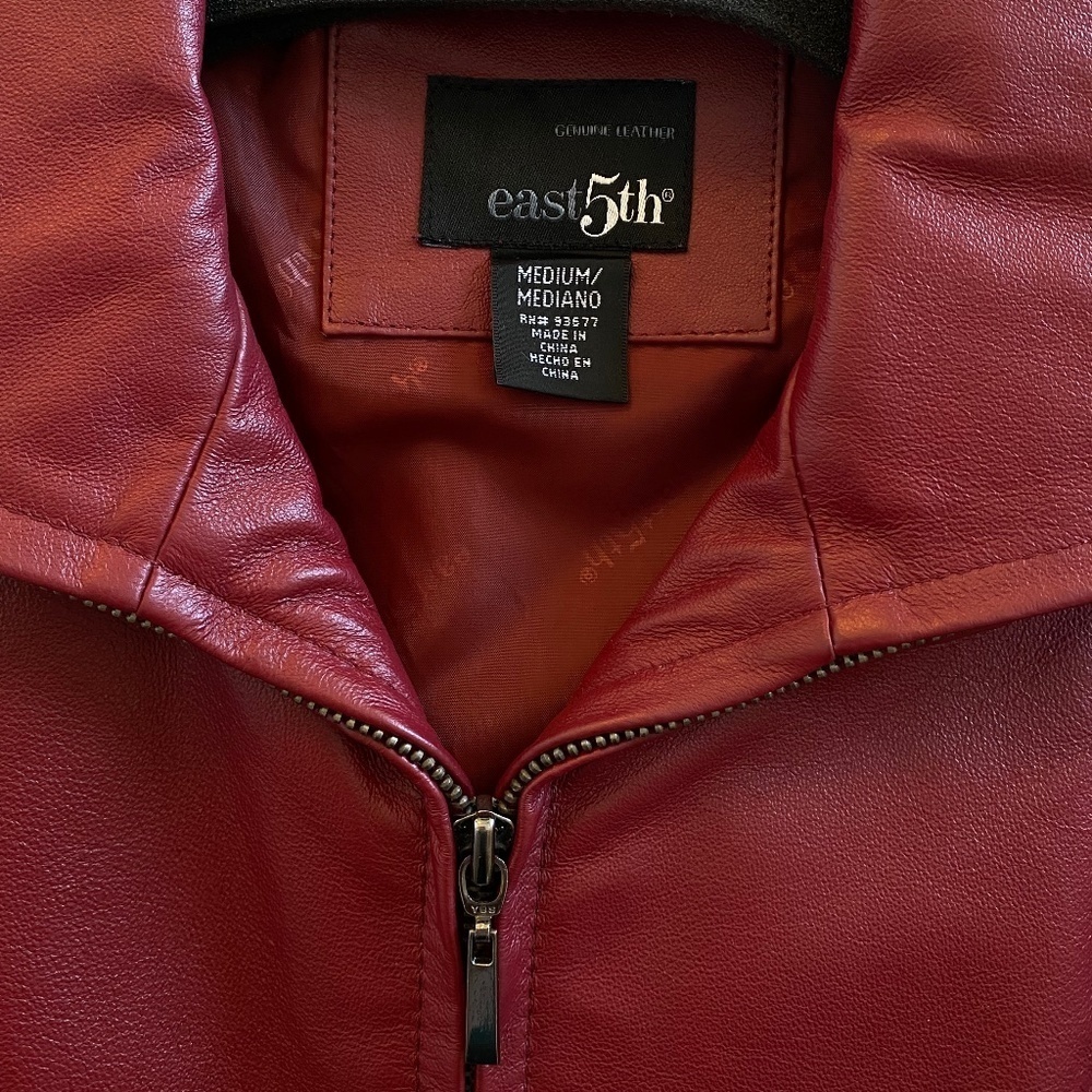 East 5th | Genuine Leather Jacket | Red | Women's | Size: Medium | NWOT - Picture 5 of 11